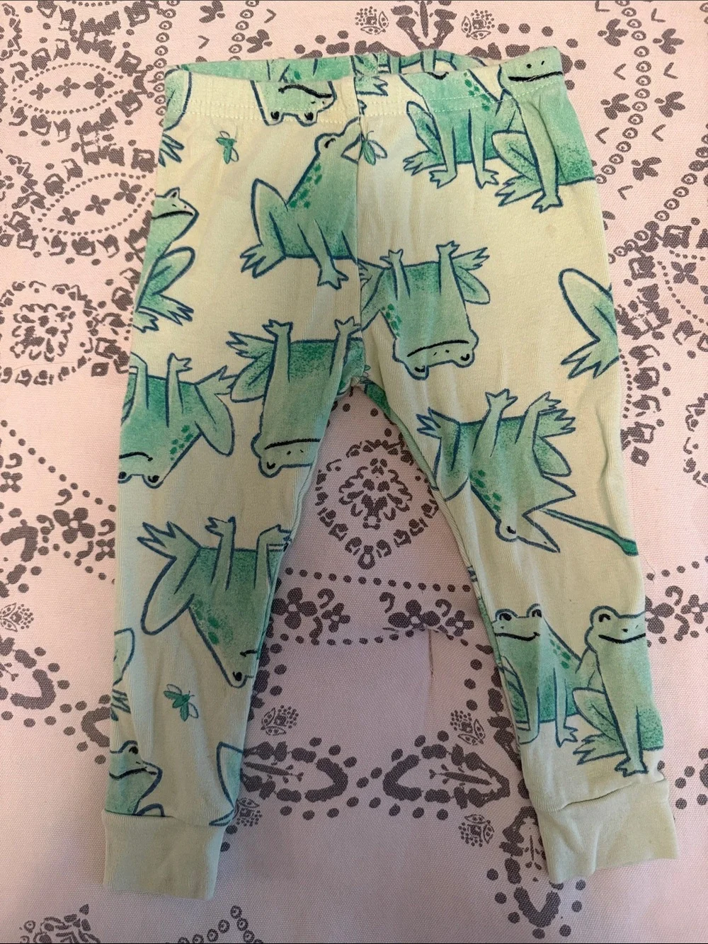 Frog Print Kids Pajama Set - Size 18 Months